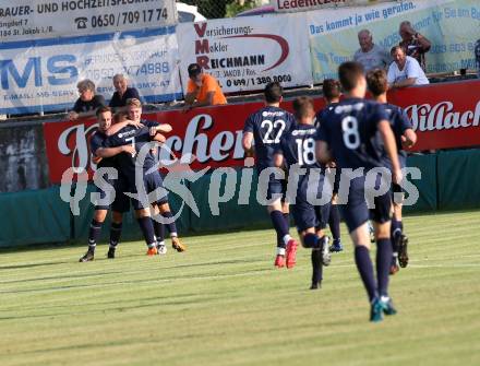 Fussball. Kaerntner Liga. St. Jakob/Rosental gegen Matrei. Torjubel (Matrei). St. Jakob, 4.8.2018.
Foto: Kuess
---
pressefotos, pressefotografie, kuess, qs, qspictures, sport, bild, bilder, bilddatenbank