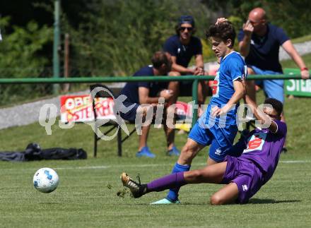 Schuelerliga Semifinale. BG/BRG/SRG Klagenfurt - Lerchenfeld gegen BRG Steyr.  Marco Modritsch (Lerchenfeld), Ben Obi (Steyr). Finkenstein, am 26.6.2018.
Foto: Kuess
---
pressefotos, pressefotografie, kuess, qs, qspictures, sport, bild, bilder, bilddatenbank