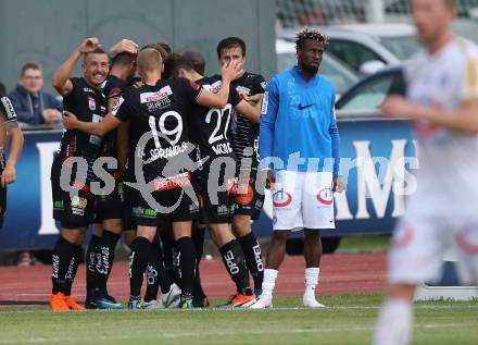 Fussball tipico Bundesliga. RZ Pellets WAC gegen FK Austria Wien.  Torjubel  (WAC). Wolfsberg, am 5.8.2018.
Foto: Kuess

---
pressefotos, pressefotografie, kuess, qs, qspictures, sport, bild, bilder, bilddatenbank