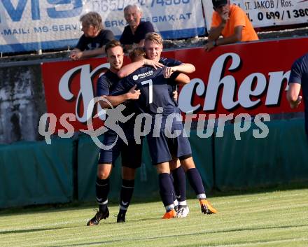 Fussball. Kaerntner Liga. St. Jakob/Rosental gegen Matrei. Torjubel Mario Kleinlercher (Matrei). St. Jakob, 4.8.2018.
Foto: Kuess
---
pressefotos, pressefotografie, kuess, qs, qspictures, sport, bild, bilder, bilddatenbank