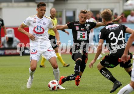 Fussball tipico Bundesliga. RZ Pellets WAC gegen FK Austria Wien. Marcel Ritzmaier, (WAC), Uros Matic  (Austria Wien). Wolfsberg, am 5.8.2018.
Foto: Kuess

---
pressefotos, pressefotografie, kuess, qs, qspictures, sport, bild, bilder, bilddatenbank
