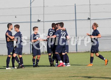 Fussball. Kaerntner Liga. St. Jakob/Rosental gegen Matrei. Torjubel (Matrei). St. Jakob, 4.8.2018.
Foto: Kuess
---
pressefotos, pressefotografie, kuess, qs, qspictures, sport, bild, bilder, bilddatenbank