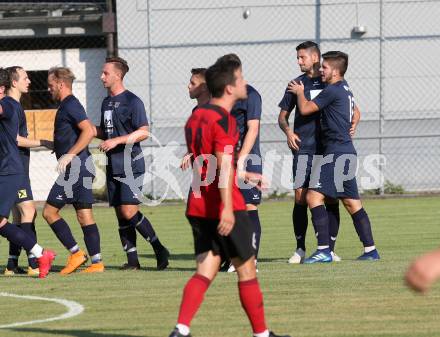 Fussball. Kaerntner Liga. St. Jakob/Rosental gegen Matrei. Torjubel (Matrei). St. Jakob, 4.8.2018.
Foto: Kuess
---
pressefotos, pressefotografie, kuess, qs, qspictures, sport, bild, bilder, bilddatenbank