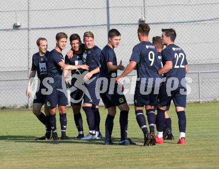 Fussball. Kaerntner Liga. St. Jakob/Rosental gegen Matrei. Torjubel (Matrei). St. Jakob, 4.8.2018.
Foto: Kuess
---
pressefotos, pressefotografie, kuess, qs, qspictures, sport, bild, bilder, bilddatenbank