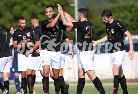 Fussball 1. KLasse C. Kappel gegen Feistritz/Rosental.  Torjubel Elvis Pasic (Feistritz). Kappel, am 4.8.2018.
Foto: Kuess
---
pressefotos, pressefotografie, kuess, qs, qspictures, sport, bild, bilder, bilddatenbank
