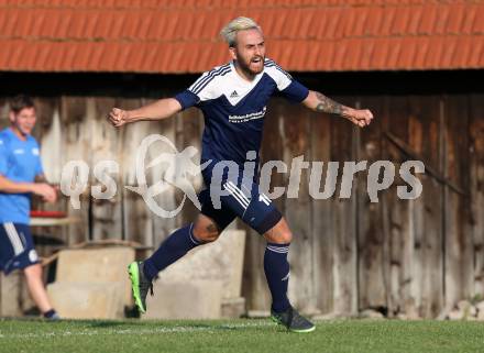Fussball 1. KLasse C. Kappel gegen Feistritz/Rosental.  Torjubel Filip Skoflek (Kappel). Kappel, am 4.8.2018.
Foto: Kuess
---
pressefotos, pressefotografie, kuess, qs, qspictures, sport, bild, bilder, bilddatenbank