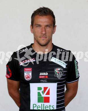 Fussball Bundesliga. WAC.  Mannschaftsfototermin, Portrait.   Mario Leitgeb . Wolfsberg, am 31.7.2018.
Foto: Kuess
---
pressefotos, pressefotografie, kuess, qs, qspictures, sport, bild, bilder, bilddatenbank