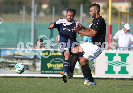 Fussball 1. KLasse C. Kappel gegen Feistritz/Rosental. Heinz Robert Worsch,  (Kappel), Sead Sabotic (Feistritz). Kappel, am 4.8.2018.
Foto: Kuess
---
pressefotos, pressefotografie, kuess, qs, qspictures, sport, bild, bilder, bilddatenbank