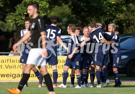 Fussball 1. KLasse C. Kappel gegen Feistritz/Rosental. Torjubel  (Kappel). Kappel, am 4.8.2018.
Foto: Kuess
---
pressefotos, pressefotografie, kuess, qs, qspictures, sport, bild, bilder, bilddatenbank