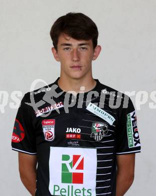 Fussball Bundesliga. WAC.  Mannschaftsfototermin, Portrait.   Joshua Steiger. Wolfsberg, am 31.7.2018.
Foto: Kuess
---
pressefotos, pressefotografie, kuess, qs, qspictures, sport, bild, bilder, bilddatenbank