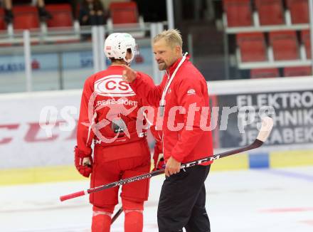 Eishockey Bundesliga. EC KAC. Training. Trainer Petri Matikainen. Klagenfurt, 6.8.2018.
Foto: Kuess
---
pressefotos, pressefotografie, kuess, qs, qspictures, sport, bild, bilder, bilddatenbank