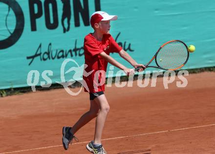 Tennis. Alpe Adria Kids Tour. Kaernten vs. Slowenien.   Paul Lukas Puaschitz. Klagenfurt, 4.8.2018.
Foto: Kuess
---
pressefotos, pressefotografie, kuess, qs, qspictures, sport, bild, bilder, bilddatenbank