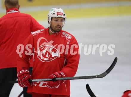 Eishockey Bundesliga. EC KAC. Training.  Andrew Kozek . Klagenfurt, 6.8.2018.
Foto: Kuess
---
pressefotos, pressefotografie, kuess, qs, qspictures, sport, bild, bilder, bilddatenbank