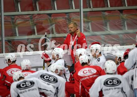 Eishockey Bundesliga. EC KAC. Training.  Trainer Petri Matikainen. Klagenfurt, 6.8.2018.
Foto: Kuess
---
pressefotos, pressefotografie, kuess, qs, qspictures, sport, bild, bilder, bilddatenbank