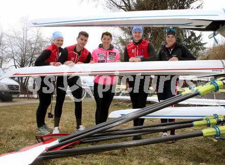 Rudern. Anna Berger, Maximilian Kohlmayer, Magdalena Lobnig, Gabriel Hohensasser, Katharina Lobnig. Voelkermarkt, am 29.3.2018.
Foto: Kuess
---
pressefotos, pressefotografie, kuess, qs, qspictures, sport, bild, bilder, bilddatenbank