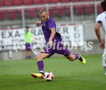 Fussball. 2. Liga. SK Austria Klagenfurt gegen FC Wacker Innsbruck II. Volkan Akyildiz (Austria Klagenfurt). Klagenfurt, 17.8.2018.
Foto: Kuess
---
pressefotos, pressefotografie, kuess, qs, qspictures, sport, bild, bilder, bilddatenbank