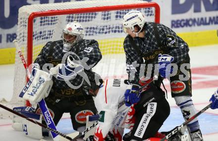 Eishockey Testspiel. EC VSV gegen EC Bad Nauheim.  Dan Bakala, Thomas Winkler (VSV). Villach, am 17.8.2018.
Foto: Kuess 


---
pressefotos, pressefotografie, kuess, qs, qspictures, sport, bild, bilder, bilddatenbank