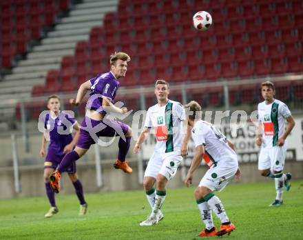 Fussball. 2. Liga. SK Austria Klagenfurt gegen FC Wacker Innsbruck II. Marco Hoedl (Austria Klagenfurt), Manuel Maranda (Innsbruck). Klagenfurt, 17.8.2018.
Foto: Kuess
---
pressefotos, pressefotografie, kuess, qs, qspictures, sport, bild, bilder, bilddatenbank