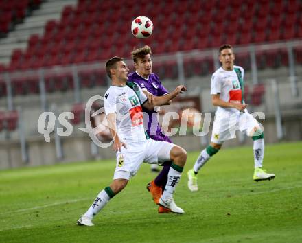 Fussball. 2. Liga. SK Austria Klagenfurt gegen FC Wacker Innsbruck II. Marco Hoedl (Austria Klagenfurt), Manuel Maranda, (Innsbruck). Klagenfurt, 17.8.2018.
Foto: Kuess
---
pressefotos, pressefotografie, kuess, qs, qspictures, sport, bild, bilder, bilddatenbank