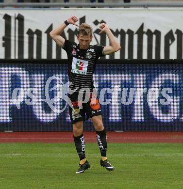 Fussball tipico Bundesliga. RZ Pellets WAC gegen SK Puntigamer Sturm Graz.  Torjubel Marc Andre Schmerboeck (WAC). Wolfsberg, am 25.8.2018.
Foto: Kuess

---
pressefotos, pressefotografie, kuess, qs, qspictures, sport, bild, bilder, bilddatenbank