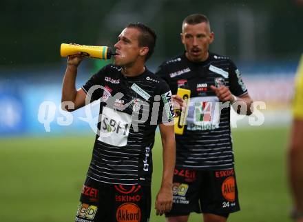 Fussball tipico Bundesliga. RZ Pellets WAC gegen SK Puntigamer Sturm Graz.  Michael Liendl, Christopher Wernitznig (WAC). Wolfsberg, am 25.8.2018.
Foto: Kuess

---
pressefotos, pressefotografie, kuess, qs, qspictures, sport, bild, bilder, bilddatenbank