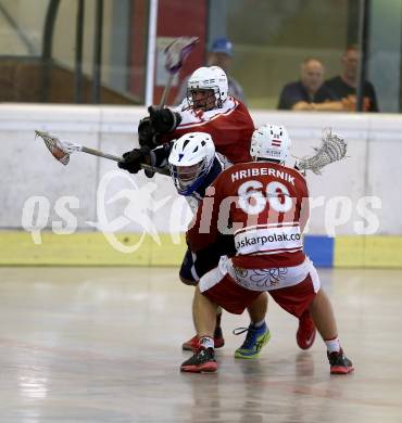Lacrosse. KAC gegen Vienna Monarchs Lacrosse. Stefan Erber, Thomas Anderlik (KAC), Michael Beham (Vienna). Klagenfurt, am 12.8.2018.
Foto: Kuess
---
pressefotos, pressefotografie, kuess, qs, qspictures, sport, bild, bilder, bilddatenbank