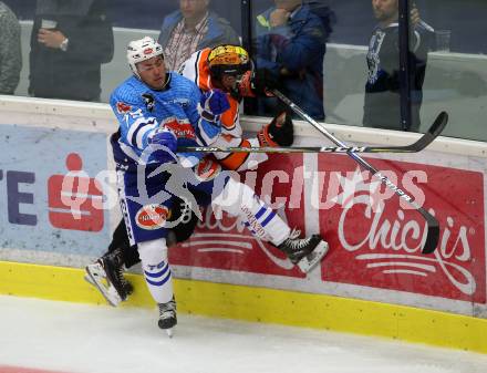 Eishockey Testspiel. EC VSV gegen KooKoo. Felix Maxa, (VSV), Emil Kristensen  (KooKoo). Villach, am 1.9.2018.
Foto: Kuess 


---
pressefotos, pressefotografie, kuess, qs, qspictures, sport, bild, bilder, bilddatenbank