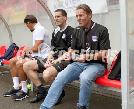 Fussball 2. Liga. SK Austria Klagenfurt gegen Young Violets Austria Wien. Trainer Franz Polanz (Klagenfurt). Klagenfurt, am 2.9.2018.
Foto: Kuess
---
pressefotos, pressefotografie, kuess, qs, qspictures, sport, bild, bilder, bilddatenbank