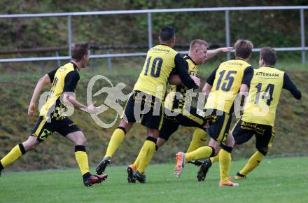 Fussball 1. Klasse D. Griffen gegen Haimburg. Torjubel Mario Smretschnig (Griffen). Griffen, am 1.9.2018.
Foto: Kuess
---
pressefotos, pressefotografie, kuess, qs, qspictures, sport, bild, bilder, bilddatenbank