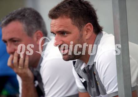 Fussball Kaerntner Liga. SV Spittal gegen ATSV Wolfsberg. Trainer Rudolf Schoenherr  (Spittal). Spittal, am 8.9.2018.
Foto: Kuess
---
pressefotos, pressefotografie, kuess, qs, qspictures, sport, bild, bilder, bilddatenbank