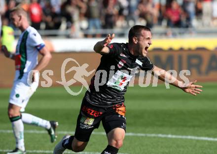 Fussball tipico Bundesliga. RZ Pellets WAC gegen FC Wacker Innsbruck.  Torjubel Sasa Jovanovic (WAC). Wolfsberg, am 16.9.2018.
Foto: Kuess

---
pressefotos, pressefotografie, kuess, qs, qspictures, sport, bild, bilder, bilddatenbank
