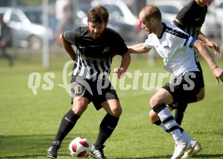 Fussball Unterliga Ost. ASK gegen Kraig. Danijel Micic,  (ASK), Leonard Ibrahimi,  (Kraig). Klagenfurt, am 9.9.2018.
Foto: Kuess
---
pressefotos, pressefotografie, kuess, qs, qspictures, sport, bild, bilder, bilddatenbank