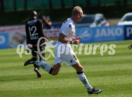 Fussball tipico Bundesliga. RZ Pellets WAC gegen FC Wacker Innsbruck.  Torjubel Martin Harrer (Innsbruck). Wolfsberg, am 16.9.2018.
Foto: Kuess

---
pressefotos, pressefotografie, kuess, qs, qspictures, sport, bild, bilder, bilddatenbank