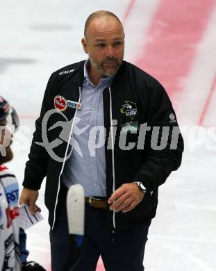 EBEL. Eishockey Bundesliga. EC VSV gegen KHL Medvescak Zagreb. Trainer Gerhard Unterluggauer (VSV). Villach, am 1.9.2018.
Foto: Kuess 


---
pressefotos, pressefotografie, kuess, qs, qspictures, sport, bild, bilder, bilddatenbank