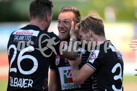 Fussball tipico Bundesliga. RZ Pellets WAC gegen FC Wacker Innsbruck.  Torjubel Mario Leitgeb (WAC). Wolfsberg, am 16.9.2018.
Foto: Kuess

---
pressefotos, pressefotografie, kuess, qs, qspictures, sport, bild, bilder, bilddatenbank