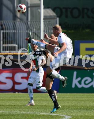 Fussball tipico Bundesliga. RZ Pellets WAC gegen FC Wacker Innsbruck.  Sven Sprangler,  (WAC), Martin Harrer (Innsbruck). Wolfsberg, am 16.9.2018.
Foto: Kuess

---
pressefotos, pressefotografie, kuess, qs, qspictures, sport, bild, bilder, bilddatenbank