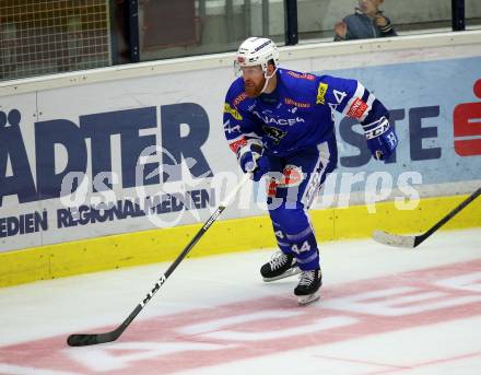 EBEL. Eishockey Bundesliga. EC VSV gegen KHL Medvescak Zagreb. 	Fraser Jamie (VSV). Villach, am 1.9.2018.
Foto: Kuess 


---
pressefotos, pressefotografie, kuess, qs, qspictures, sport, bild, bilder, bilddatenbank