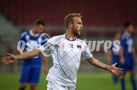 Fussball 2. Liga. SK Austria Klagenfurt gegen SC Wiener Neustadt. Torjubel Florian Jaritz (Austria Klagenfurt). Klagenfurt, am 23.9.2018.
Foto: Kuess
---
pressefotos, pressefotografie, kuess, qs, qspictures, sport, bild, bilder, bilddatenbank