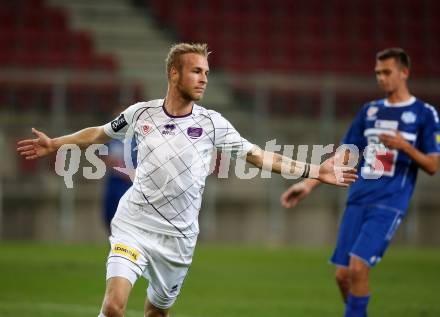 Fussball 2. Liga. SK Austria Klagenfurt gegen SC Wiener Neustadt. Torjubel Florian Jaritz (Austria Klagenfurt). Klagenfurt, am 23.9.2018.
Foto: Kuess
---
pressefotos, pressefotografie, kuess, qs, qspictures, sport, bild, bilder, bilddatenbank