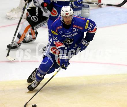 EBEL. Eishockey Bundesliga. EC VSV gegen DEC Dornbirn Bulldogs. Brandon Alderson (VSV). Villach, am 23.9.2018.
Foto: Kuess 


---
pressefotos, pressefotografie, kuess, qs, qspictures, sport, bild, bilder, bilddatenbank