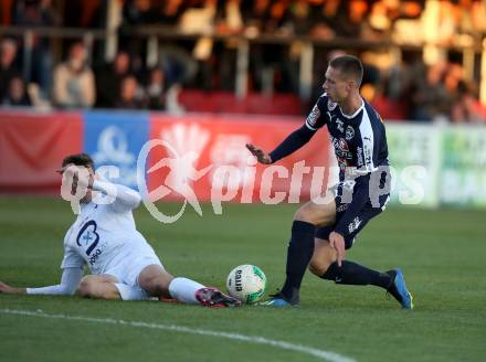 Fussball OEFB Cup. SAK gegen FAC Wien.  Alessandro Oraze,  (SAK),  Alex Sobczyk (FAC). Klagenfurt, am 24.9.2018.
Foto: Kuess
---
pressefotos, pressefotografie, kuess, qs, qspictures, sport, bild, bilder, bilddatenbank