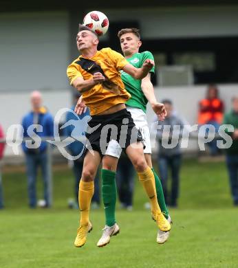 Fussball Unterliga Ost. Grafenstein gegen Donau. Manuel Ruttnig (Grafenstein), Sebastian Michael Layroutz (Donau). Grafenstein, am 22.9.2018.
Foto: Kuess
---
pressefotos, pressefotografie, kuess, qs, qspictures, sport, bild, bilder, bilddatenbank