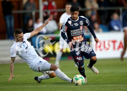 Fussball OEFB Cup. SAK gegen FAC Wien. Amer Krcic,  (SAK), Burak Yilmaz (FAC). Klagenfurt, am 24.9.2018.
Foto: Kuess
---
pressefotos, pressefotografie, kuess, qs, qspictures, sport, bild, bilder, bilddatenbank