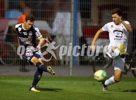 Fussball OEFB Cup. SAK gegen FAC Wien. Roman Sadnek, (SAK), Oliver Markoutz  (FAC). Klagenfurt, am 24.9.2018.
Foto: Kuess
---
pressefotos, pressefotografie, kuess, qs, qspictures, sport, bild, bilder, bilddatenbank