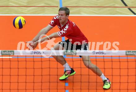 Volleyball. DenizBank AG Volley League Men. SK Posojilnica Aich/Dob gegen SG Union Raiffeisen Waldviertel.  Leonhard Tille  (Waldviertel). Bleiburg, am 29.9.2018.
Foto: Kuess
---
pressefotos, pressefotografie, kuess, qs, qspictures, sport, bild, bilder, bilddatenbank