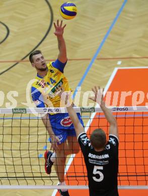 Volleyball. DenizBank AG Volley League Men. SK Posojilnica Aich/Dob gegen SG Union Raiffeisen Waldviertel. Matej Mihajlovic,  (Aich/Dob). Bleiburg, am 29.9.2018.
Foto: Kuess
---
pressefotos, pressefotografie, kuess, qs, qspictures, sport, bild, bilder, bilddatenbank