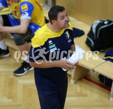 Volleyball. DenizBank AG Volley League Men. SK Posojilnica Aich/Dob gegen SG Union Raiffeisen Waldviertel. Trainer Matjaz Hafner (Aich/Dob). Bleiburg, am 29.9.2018.
Foto: Kuess
---
pressefotos, pressefotografie, kuess, qs, qspictures, sport, bild, bilder, bilddatenbank