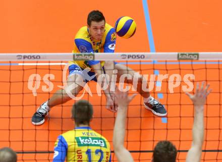 Volleyball. DenizBank AG Volley League Men. SK Posojilnica Aich/Dob gegen SG Union Raiffeisen Waldviertel. Matej Koek (Aich/Dob). Bleiburg, am 29.9.2018.
Foto: Kuess
---
pressefotos, pressefotografie, kuess, qs, qspictures, sport, bild, bilder, bilddatenbank