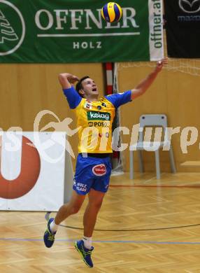 Volleyball. DenizBank AG Volley League Men. SK Posojilnica Aich/Dob gegen SG Union Raiffeisen Waldviertel. Michal Hruska (Aich/Dob). Bleiburg, am 29.9.2018.
Foto: Kuess
---
pressefotos, pressefotografie, kuess, qs, qspictures, sport, bild, bilder, bilddatenbank