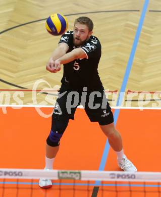 Volleyball. DenizBank AG Volley League Men. SK Posojilnica Aich/Dob gegen SG Union Raiffeisen Waldviertel.  Lars Bornemann (Waldviertel). Bleiburg, am 29.9.2018.
Foto: Kuess
---
pressefotos, pressefotografie, kuess, qs, qspictures, sport, bild, bilder, bilddatenbank